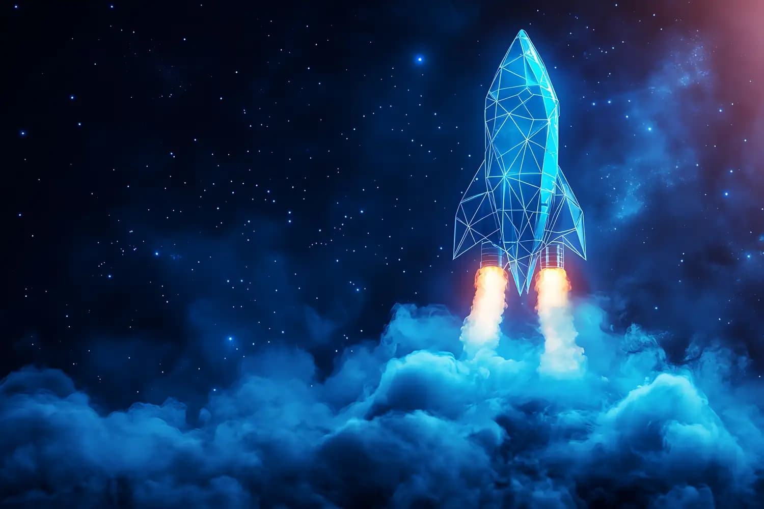 Abstract product launch interface for Xyric Launch.