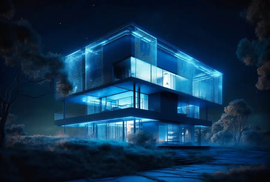Xyric work and case-study architecture visual.
