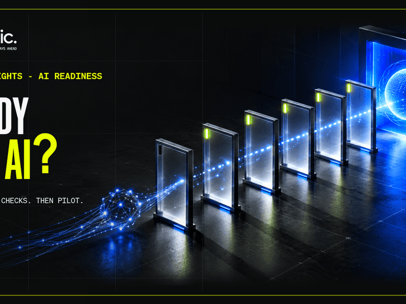 Seven AI readiness gates checking a business before an AI pilot